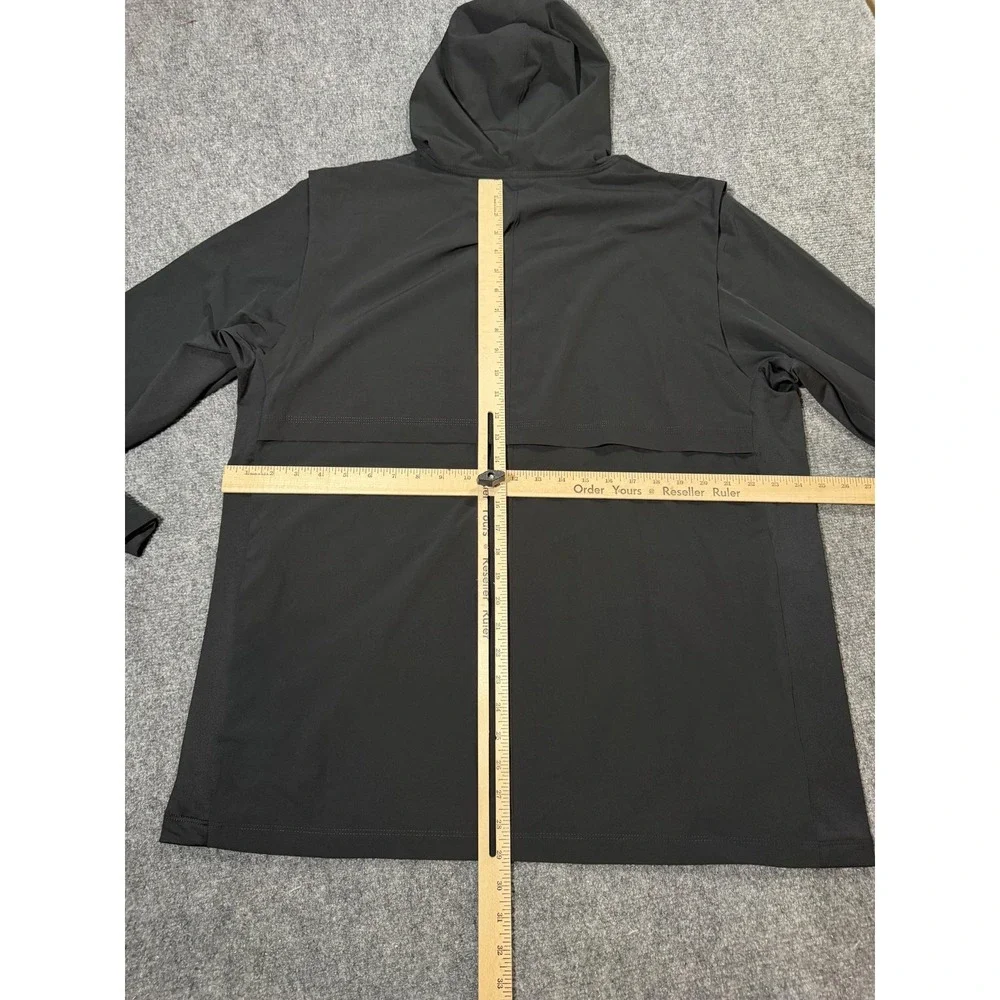 O Football Jacket Mens XL Black Football Nike Hooded Half Zip Coach Pullover - Picture 7 of 10